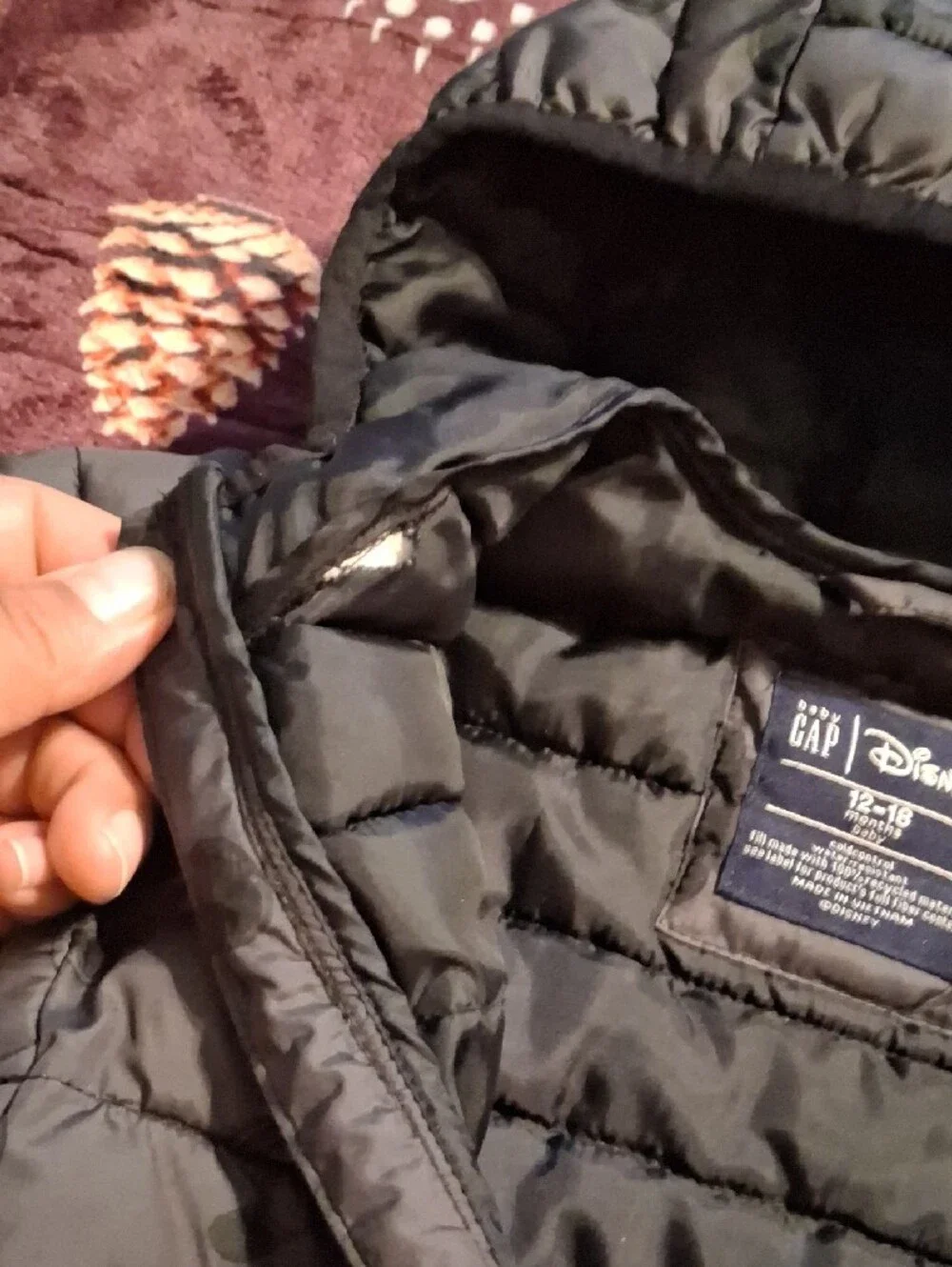 GAP Kids Hooded Puffer Jacket in Olive